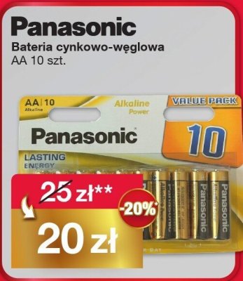 Bateria cynkowo-węglowa Panasonic AA 10 szt. promocja w Woolworth