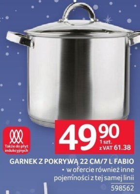 Garnek z pokrywą 22 cm/7 l FABIO promocja w Selgros