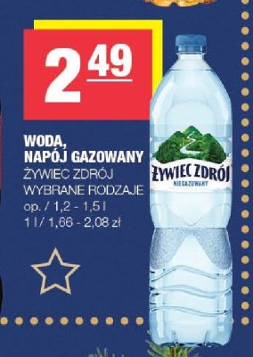 Woda, napój gazowany żywiec zdrój wybrane rodzaje promocja w SPAR