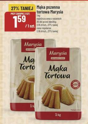 Mąka pszenna tortowa Marysia promocja w POLOmarket