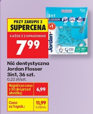 Nić dentystyczna Flosser 3in1, 36 szt. promocja w Biedronka