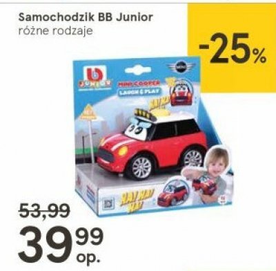 Auto śmiejące się mini cooper junior 81205 Bburago promocja