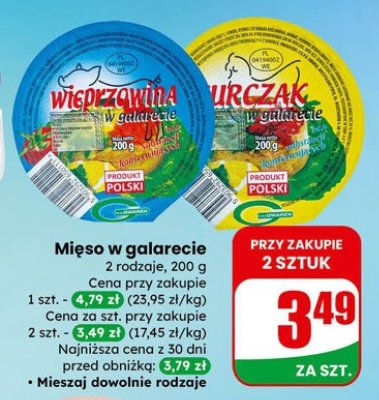 Wieprzowina w galarecie  promocja w Dino