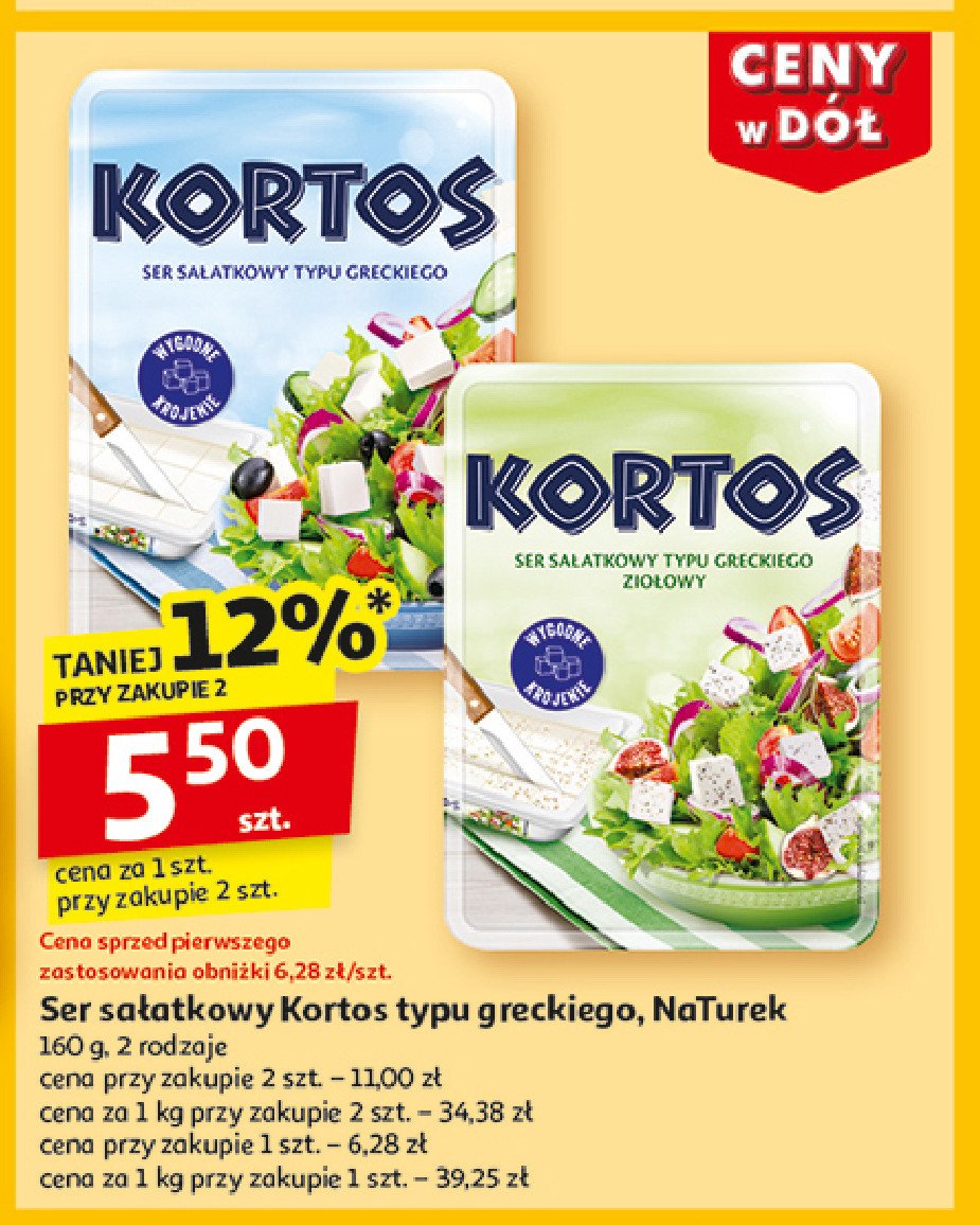 Kortos ser sałatkowy Turek naturek Turek 123 promocja w Auchan