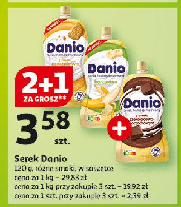 Serek ciasteczkowy saszetka Danone danio promocja