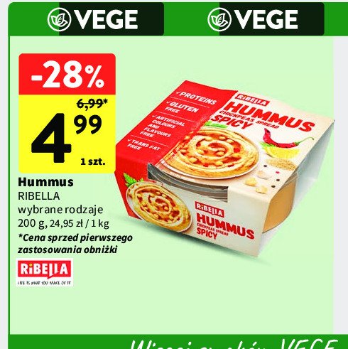 Hummus spicy Ribella promocja w Intermarche