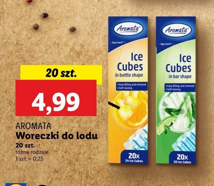 Woreczki do lodu Aromata promocja
