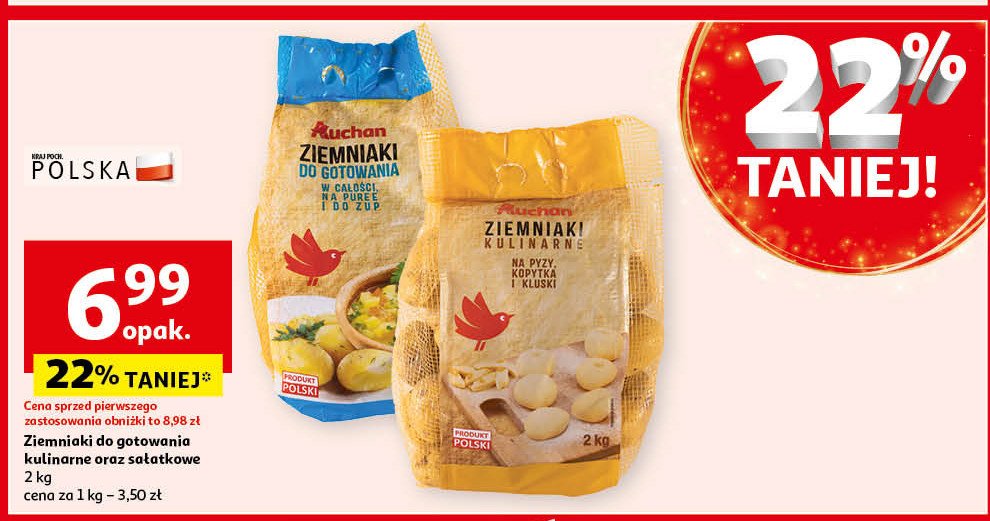 Ziemniaki do gotowania Auchan promocja w Auchan