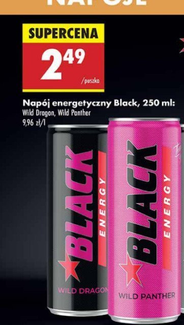 Napój energetyczny wild dragon Black energy promocja