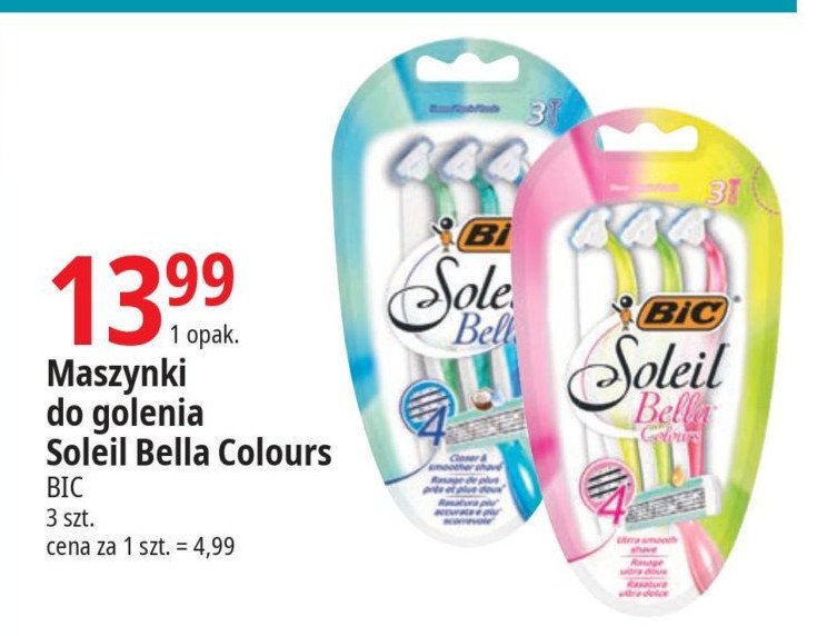 Maszynka do golenia blister colour Bic soleil bella promocja