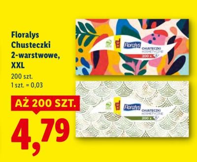 Chusteczki Floralys 2-warstwowe, XXL promocja w Lidl