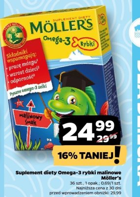 Suplement diety Omega-3 rybki malinowe  promocja w Netto