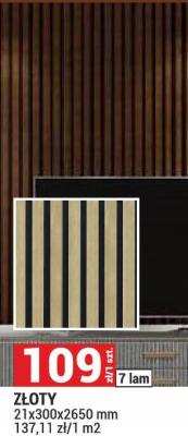 Lamele akustyczne na filcu Złoty promocja w Merkury Market