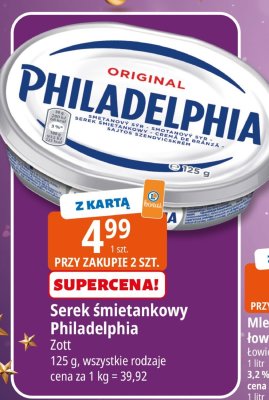 Serek śmietankowy Philadelphia Zott promocja w Leclerc