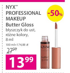 Błyszczyk do ust fortune cookie NYX PROFESSIONAL MAKEUP BUTTER GLOSS promocja