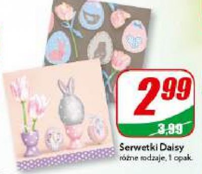 Serwetki świąteczne wielkanocne Daisy serwetki promocja