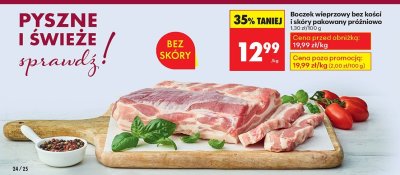 Boczek wieprzowy bez kości i skóry  promocja w Biedronka