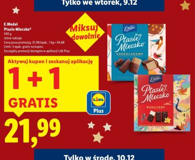 Ptasie Mleczko waniliowe E.Wedel promocja w Lidl