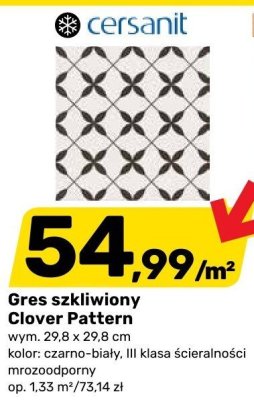 Gres szkliwiony Clover Pattern Cersanit promocja w Bricomarche