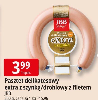 Pasztet delikatesowy extra z szynką/drobiowy z filetem JBB promocja w Leclerc