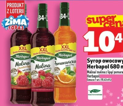 Syrop owocowy XXL Herbapol 680ml promocja w TOPAZ