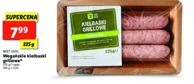 Kie艂baski wega艅skie do pieczenia Next level promocja