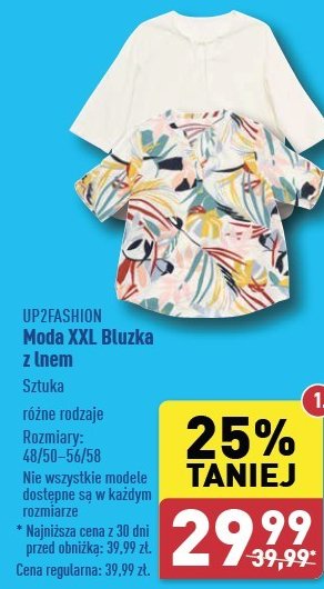 Bluzka z lnem 56/58 Up2fashion promocja