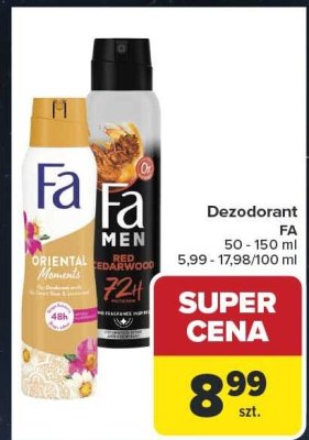 Dezodorant FA 50-150ml promocja w Carrefour