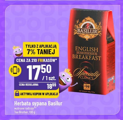 Herbata english breakfast Basilur promocja