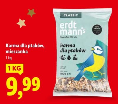 Karma dla ptaków, mieszanka erdmann promocja w Lidl