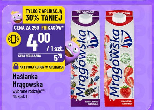 Maślanka wieloowocowa z owocami leśnymi Mrągowska promocja w POLOmarket