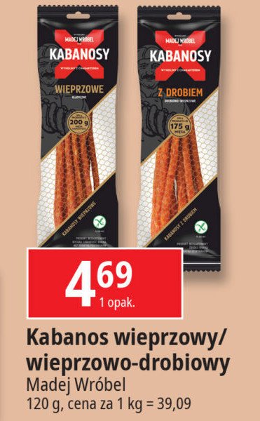 Kabanosy wieprzowe Madej & wróbel promocja