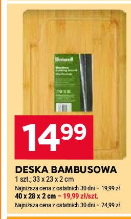 Deska bambusowa 40 x 28 x 2 cm promocja