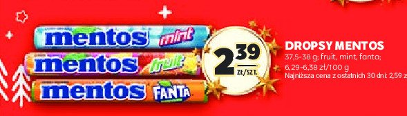 Dropsy mint Mentos classic promocja w Stokrotka