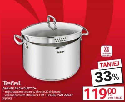 Garnek 28 cm Duetto+ Tefal promocja w Selgros