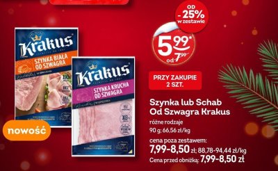 Szynka lub Schab Od Szwagra Krakus różne rodzaje promocja w Żabka