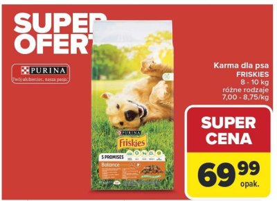 Karma dla psa FRISKIES 8 - 10 kg różne rodzaje promocja w Carrefour
