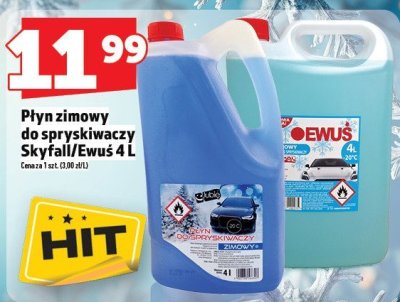 Płyn zimowy do spryskiwaczy Skyfall/Ewus 4 L promocja w TOPAZ