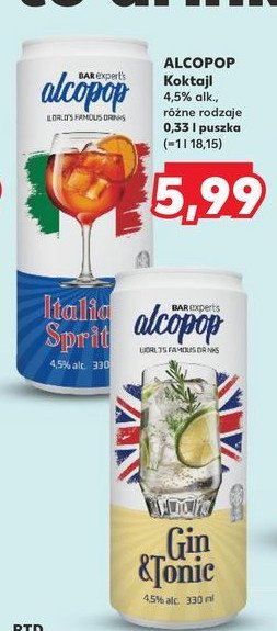 Drink italian spritz Alcopop promocja