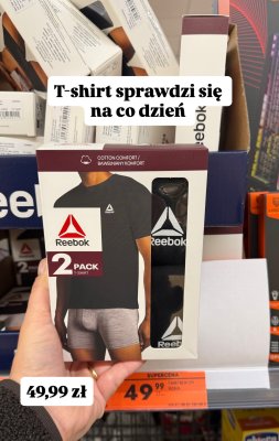 T-shirt Reebok 2-pack promocja w Biedronka