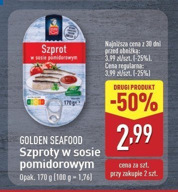 Szproty w sosie pomidorowym Golden seafood promocja