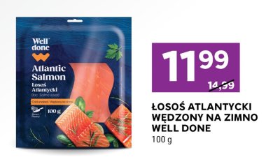Łosoś atlantycki wędzony na zimno Well Done promocja w Stokrotka