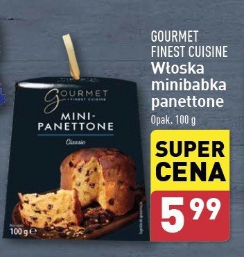 Babka panettone mini Gourmet finest cuisine promocja w Aldi