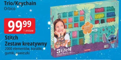 Zestaw kreatywny Stitch 2000 elementów, kryształki, gumki, owieszki Orbico promocja w Leclerc