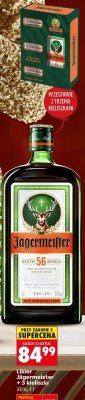Likier Jägermeister + 3 kieliszki promocja w Biedronka
