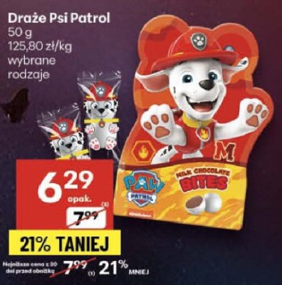 Draże Psi Patrol promocja w Delikatesy Centrum