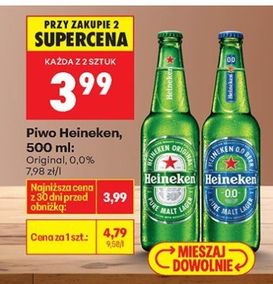 Piwo Heineken Original 500ml promocja w Biedronka