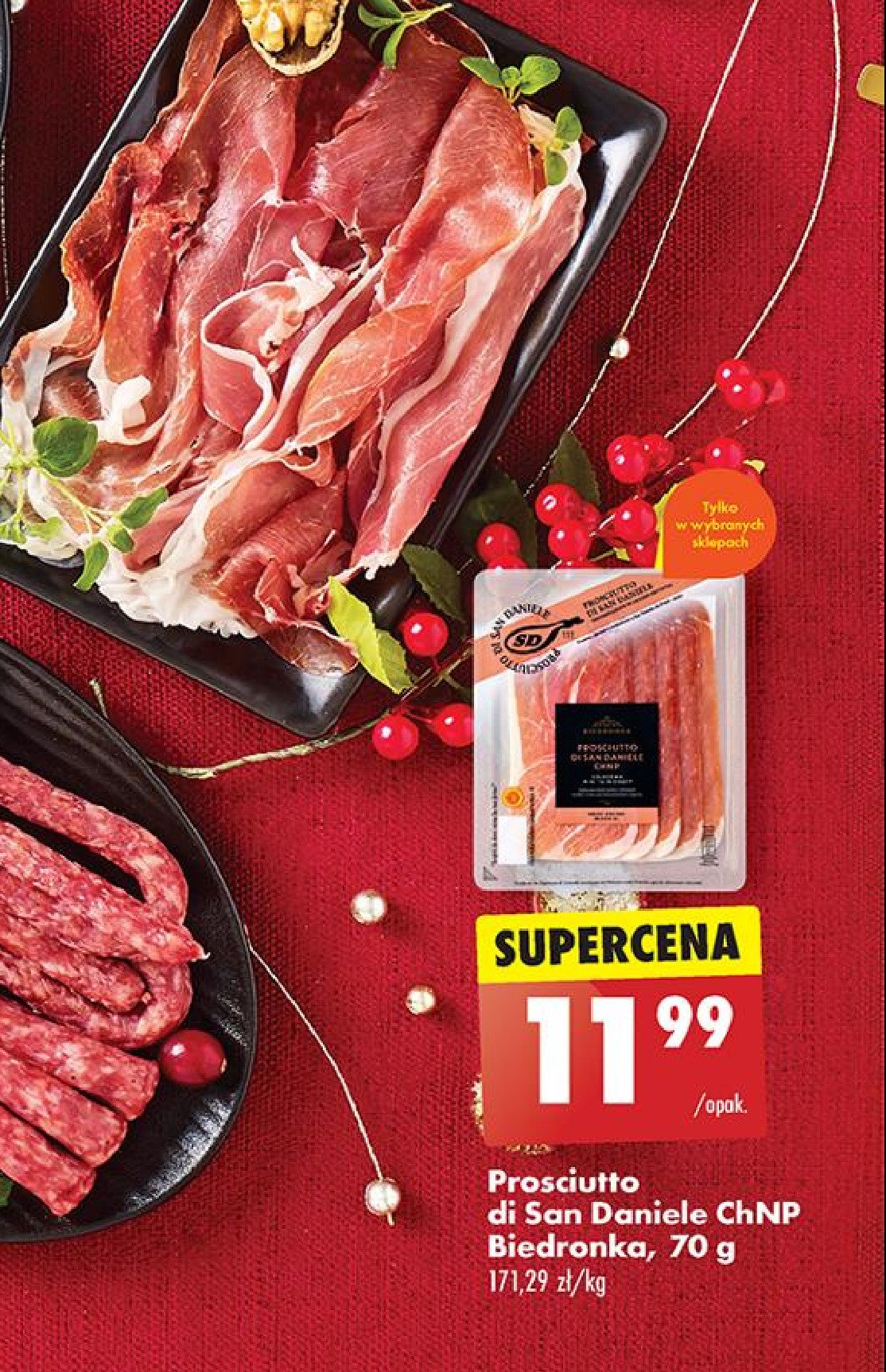 Szynka prosciutto di san daniele Biedronka promocja w Biedronka