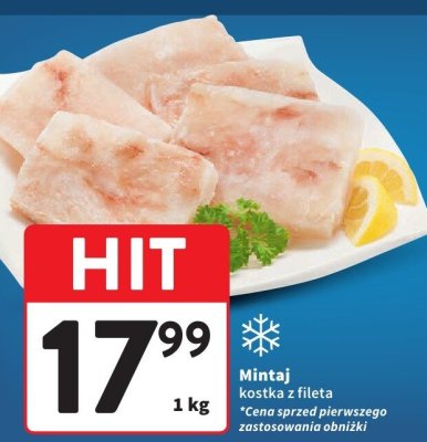 Mintaj kostka z fileta promocja w Intermarche