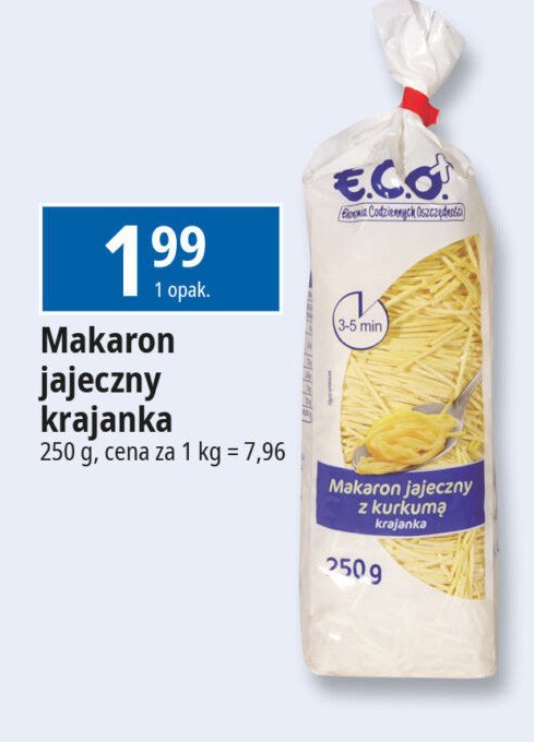 Makaron krajanka Eco+ promocja w Leclerc